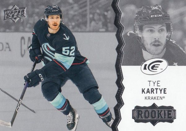 insert RC karta TYE KARTYE 23-24 UD Ice Rookies číslo 117